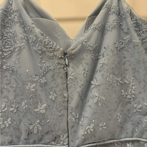 MARINA Light Blue Lace Maxi Dress bridesmaid/prom dress - Image 6
