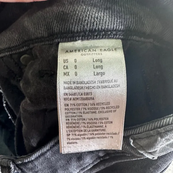 American Eagle Denim Jeans Stretch Distressed Jeans Women's 0 Black - Image 9