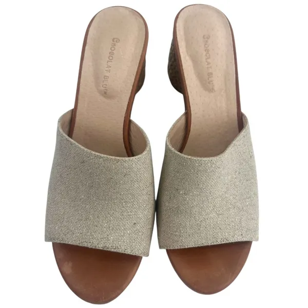 Chocolat Blu Baylee block heel slides sz 8.5 - Image 2