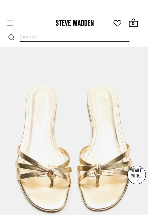 Steve Madden Metallic Gold Sandals - Image 2