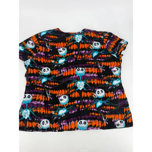 Disney Scrub Top Women 2X Tie Dye Jack Skellington Nightmare Before Christmas - Image 7