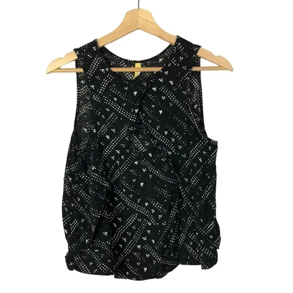 Free‎ People Look Through Black Printed Tank Top S - Image 2