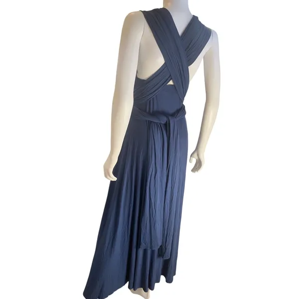 LULU'S‎ Womens Sz Small Navy Blue Always Stunning Convertible Maxi Dress - Image 11