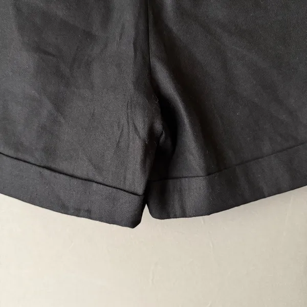 Express sz 6 black mom linen‎ shorts - Image 8