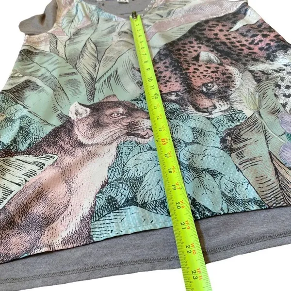 Anthropologie Akemi + Kin Fauna Leopard Jungle Print Henley Top - Image 10