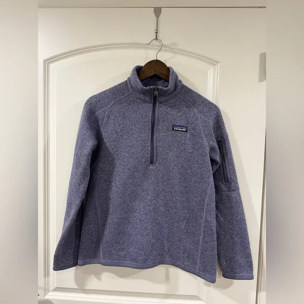 Patagonia Better Sweater 1/4 Zip Pullover Women’ Small Lupine Purple Blue Fleece - Image 3