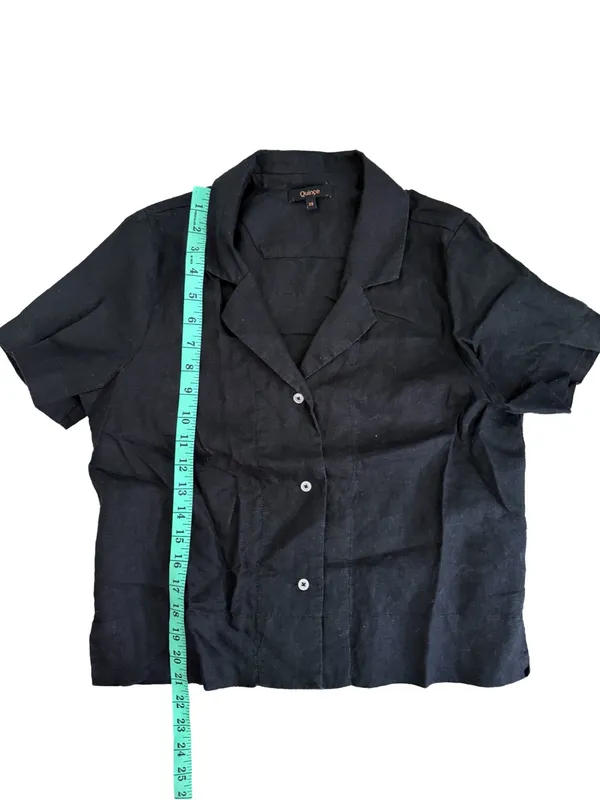 Quince 100% European Linen Short Sleeve Shirt Womens XS - Image 3