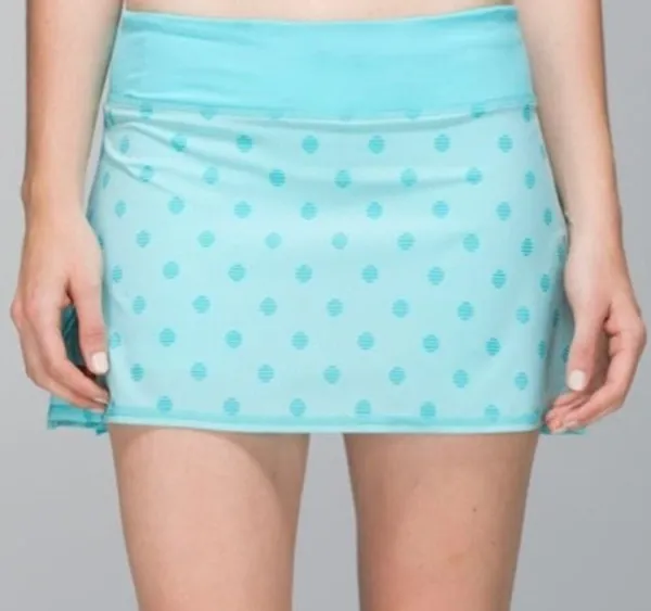 Lululemon Run Pace Setter Skirt Stripe Dot Printed 6 - Image 2