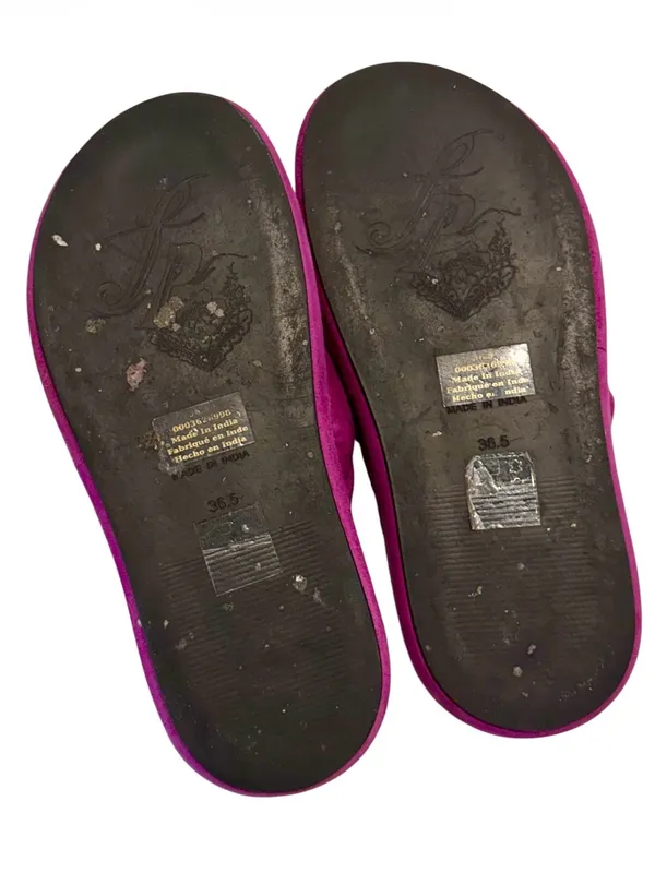 Free People Wonderland Vibrant Magenta Suede Thong Sandals - Size: 36.5/US 6.5 - Image 5