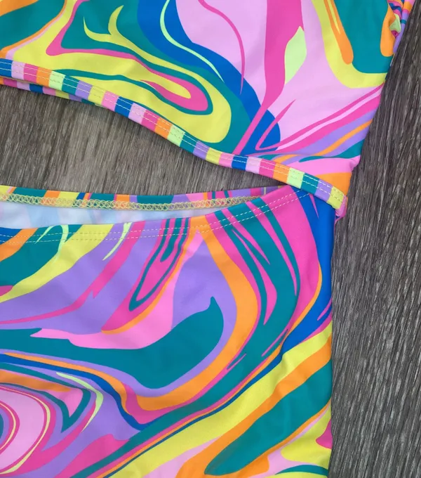 SheIn Womens NWT One Piece Multicolor Swimsuit - S - Image 4