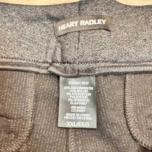 NWT HILARY RADLEY Womens Dark Gray Stretch Ponte Knit Slim‎ Leg Pants Size XXL - Image 7