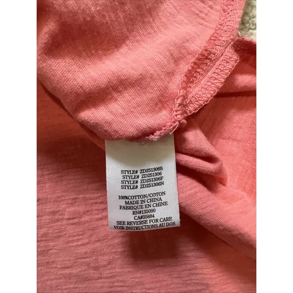 Z Supply Palisades Midi Dress Coral Pink V Neck Sleeveless Cotton Casual Resort - Image 7