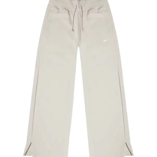 Nike Phoenix Fleece High Waisted‎ Wide-Leg Pants Sz XL Light Orewood Brown/ Sail - Image 3