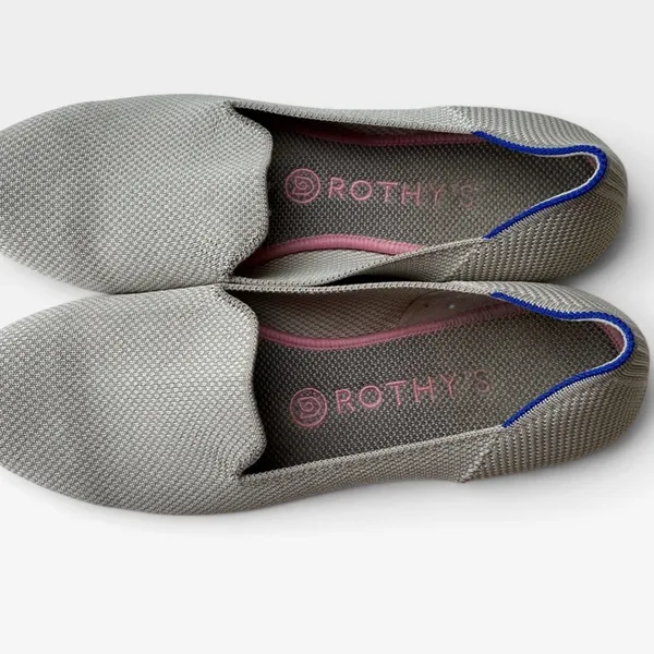 Rothys The Loafer Taupe Heather Knit Slip On Flats Shoes Womens 9 - Image 6