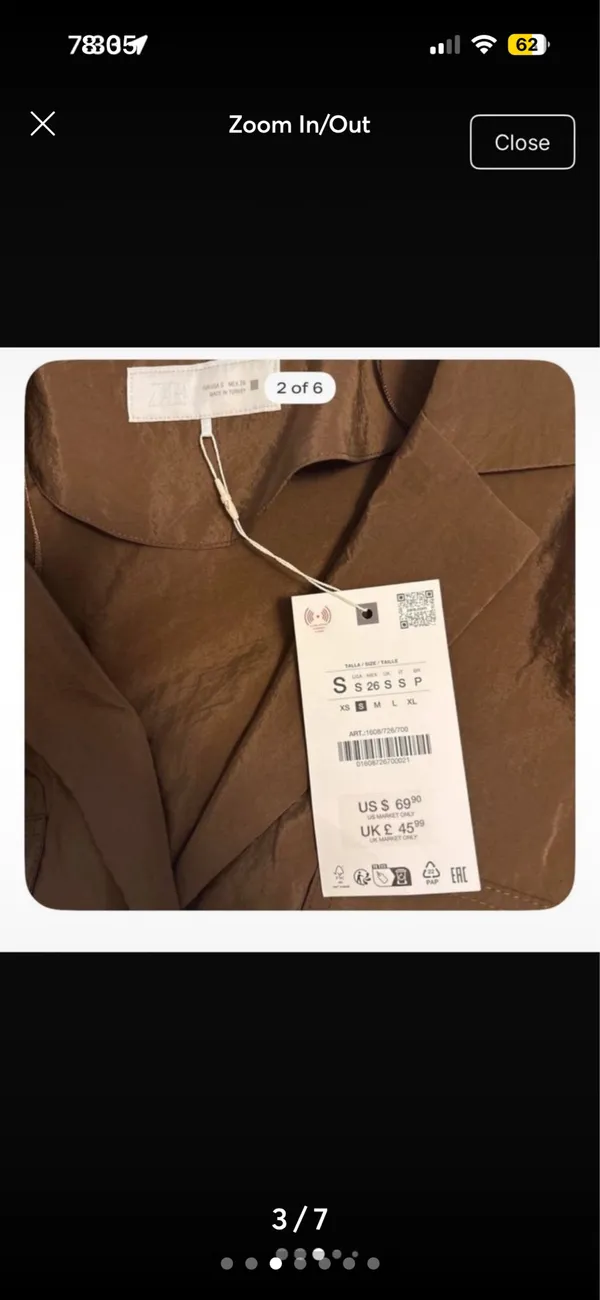 Zara Brand New Unique Brown Cropped Top/Utility Jacket Button-Snap Front & Pockets Size Small - UtilityChic Gorpcore Safaristyle Streetwear Day-to-Night Standout - Image 4