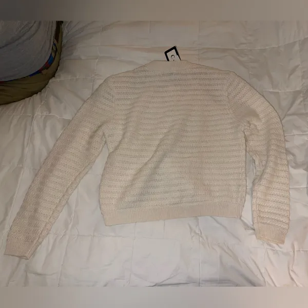 NWT Vintage Christina Cream Knit Cardigan Size Medium - Image 3