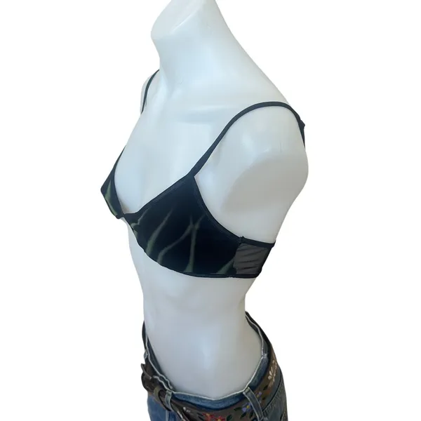 Superdown Black Flames Bralette Top SMALL Coachella Festival NEW - Image 5