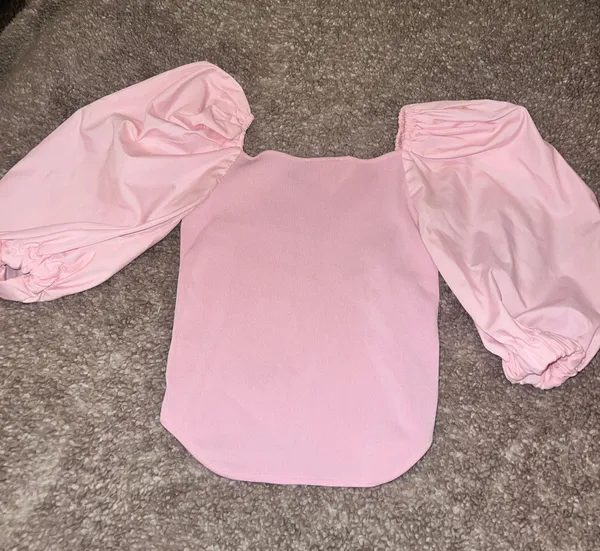Dee Dee Pink Puff Sleeve Top - Image 3
