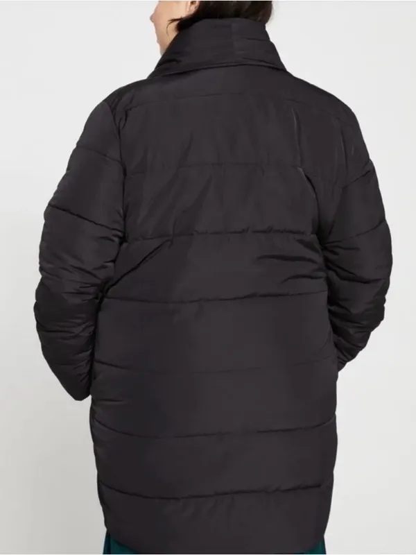 Universal Standard Kanda 2 Wrap Puffer Coat Women's Black Tie Jacket size 18/20 - Image 4