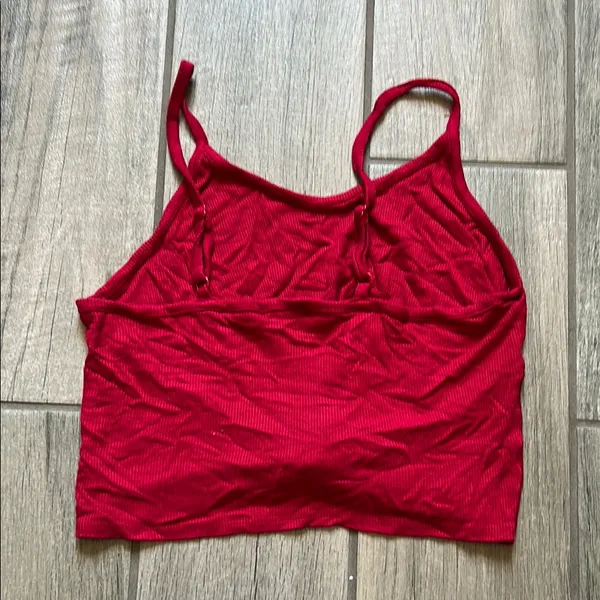 Bozzolo Red Ruched Tie Front Camisole - Image 3