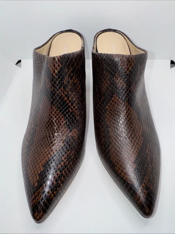 Marc Fisher Ragni Mules Snakeskin Print Women’s Size 7.5 - Image 5