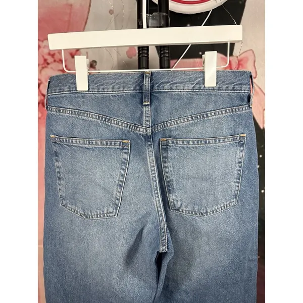 GAP Jeans Women's Sz 28 6R Distressed Loose High Rise Stretch Denim Mom - Image 8
