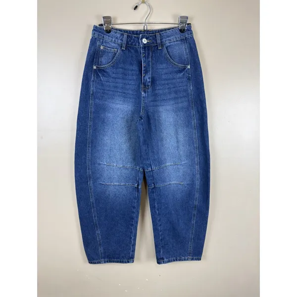 Baggy Jeans Women’s Size 4 Blue Medium Wash Barrel Y2K Grunge 80s 90s VTG - Image 2