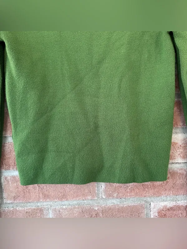 Abercrombie Fitch Corset Top Sweater Women’s Medium Green Slim Fit Knit - Image 9