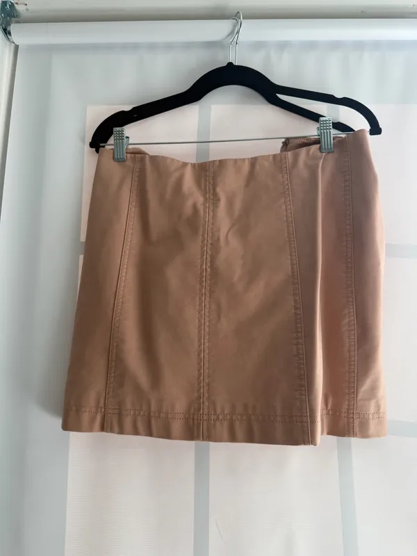 Free People Pink Leather Skirt - Image 2