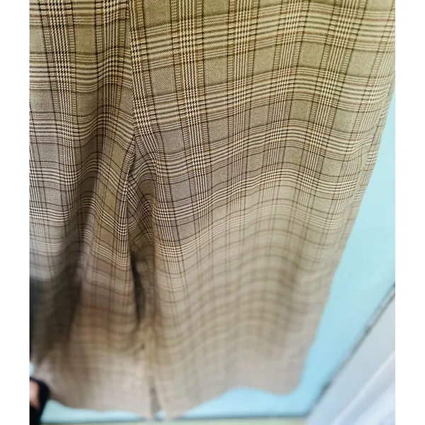 Brown Jumpsuit Women’s Small S Hem & Thread Plaid Overall Jumpsuit New W Tags - Image 4