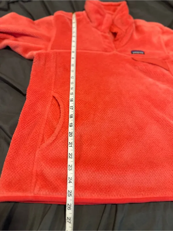 Patagonia Re-Tool Snap-T Sz:XL Pullover coral Polartec fleece chest pocket Soft. - Image 4
