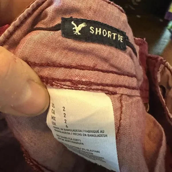 American Eagle maroon 2 Daisy Dukes shortie short - Image 2