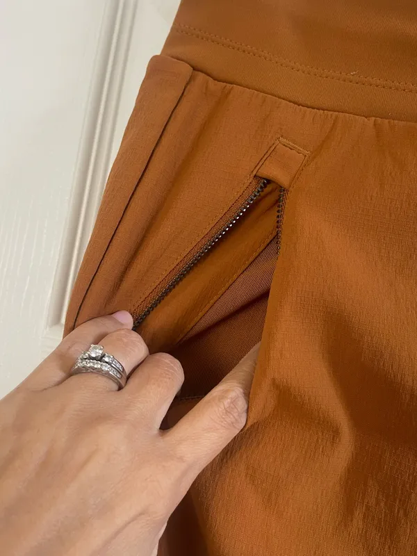 Women’s Athleta Trekkie North Jogger Pants Rust Orange Cattail Brown Size 10 - Image 6