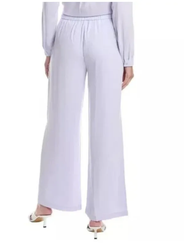 Eileen Fisher Crisp White Wide-Leg Elastic Waist Pants - Image 4