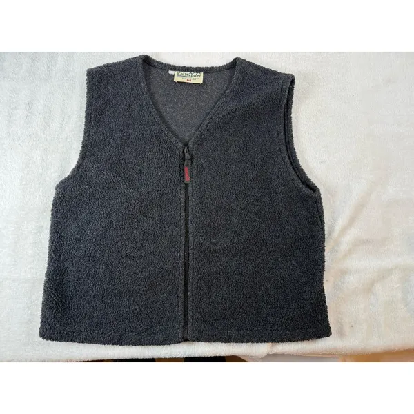 Vintage Kelly Sport Yukon Fleece Vest Women’s Medium Gray Zip‎ Up Made in Canada - Image 3