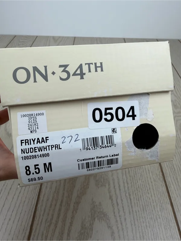 On 34th Women's Friyaa Mesh Ballet Flats 8.5M Nude White Pearl $69.50 - Image 7