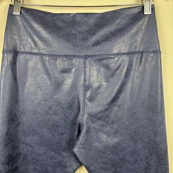 OFFLINE by Aerie Crossover Leggings Womens XL Navy Blue Crackle Yoga‎ Pilates - Image 9
