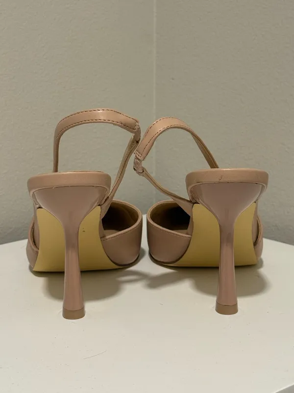 Justfab nude slingback heels - Image 4