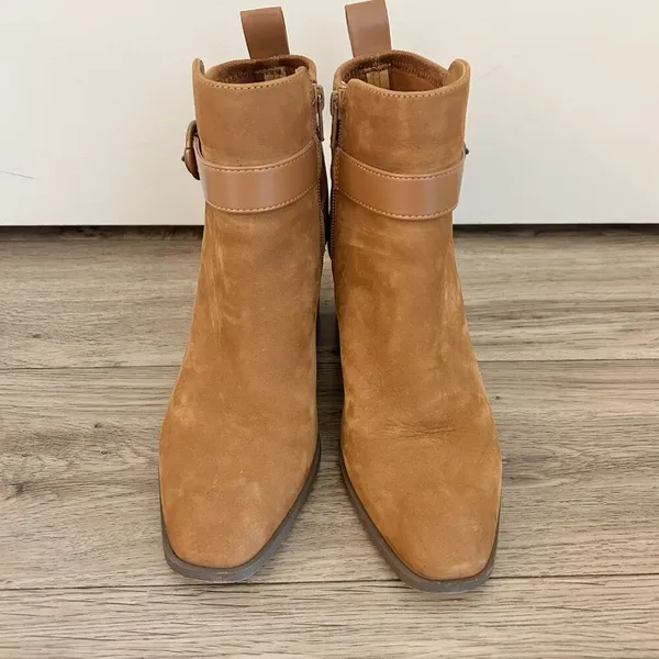 Vionic Tenley Block Heel Bootie Tan Size 7 - Image 4
