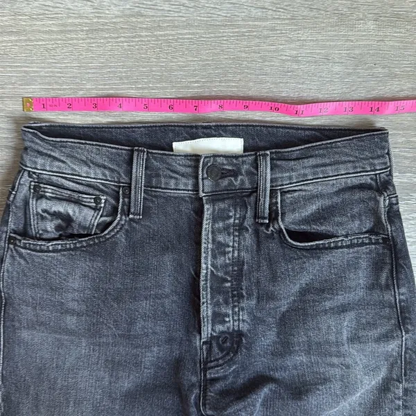 MOTHER High Waisted Hiker Hover Jeans Roadtrip Renegade Black 26 - Image 7