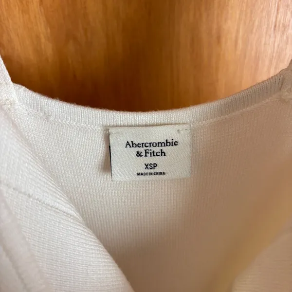 Abercrombie & Fitch Womens White Bodycon Midi Dress Sleeveless‎ Slit Size XSP - Image 3