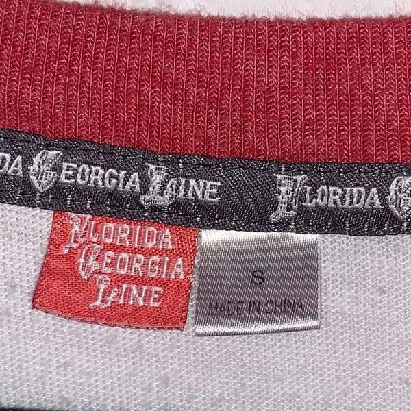 Florida Georgia Line Graphic Raglan Tee Star Sleeve Small‎ - Image 5