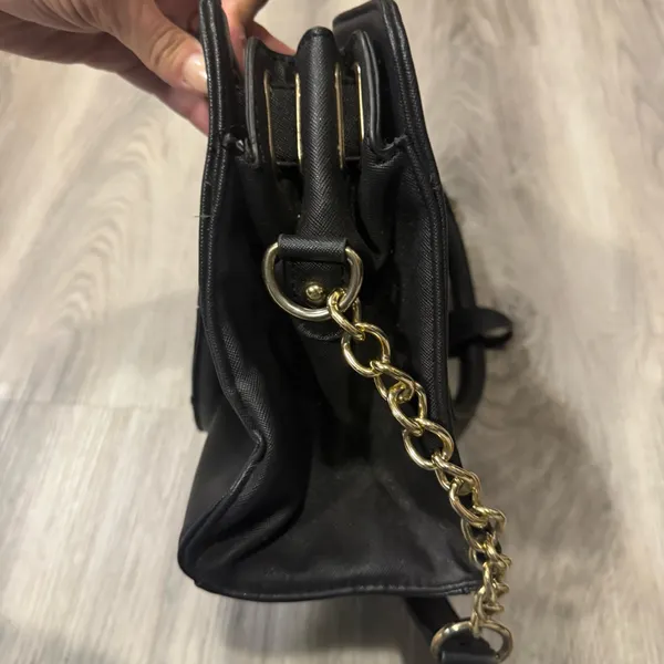 Michael Kors Black Satchel with Gold Accents - Image 8