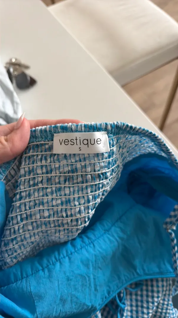 Vestique blue gingham dress  - Image 3