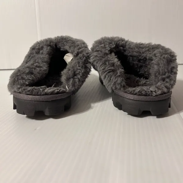 UGG Women's Charcoal Sheepskin Slippers women size 7 - Image 7