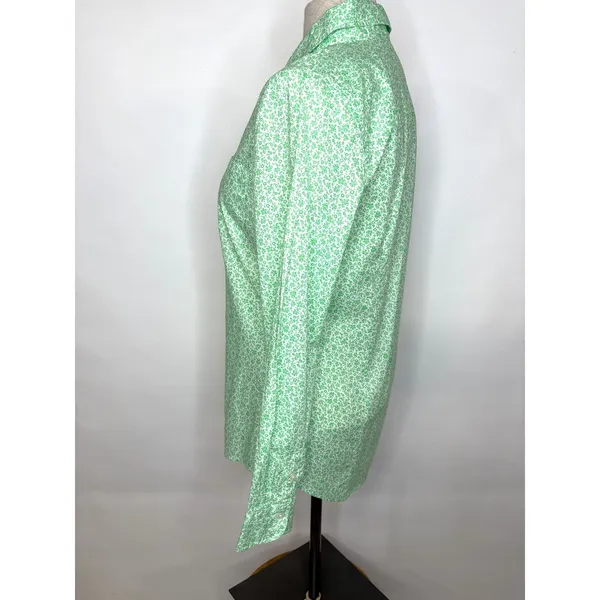 J.Crew Re-Imagined Green White Floral Ditsy Button Down Shirt BF817 Small - Image 4