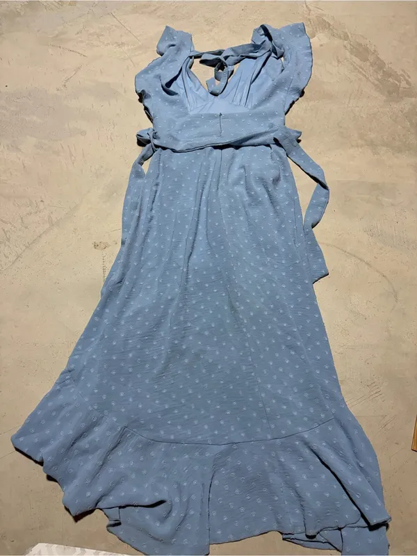 Altar’d state Blue Ruffle Wrap Maxi Dress NWT MSRP$90 Medium Florenzia - Image 8