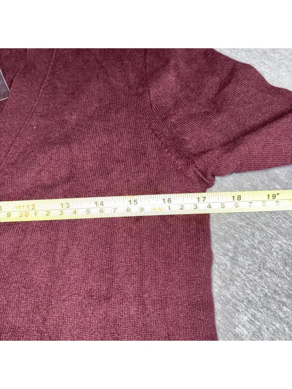 J Crew Mercantile NEW Wool Tri-Blend Button-Up Sweater Burgundy Woman’s XS - Image 7