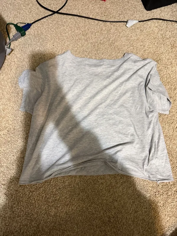 & Other Stories Grey Crop Top short sleeve shirt - Image 2