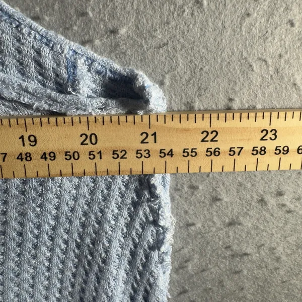 3131 | We The Free Free People Waffle Knit Flowy Tank Top Blue Women S - Image 5